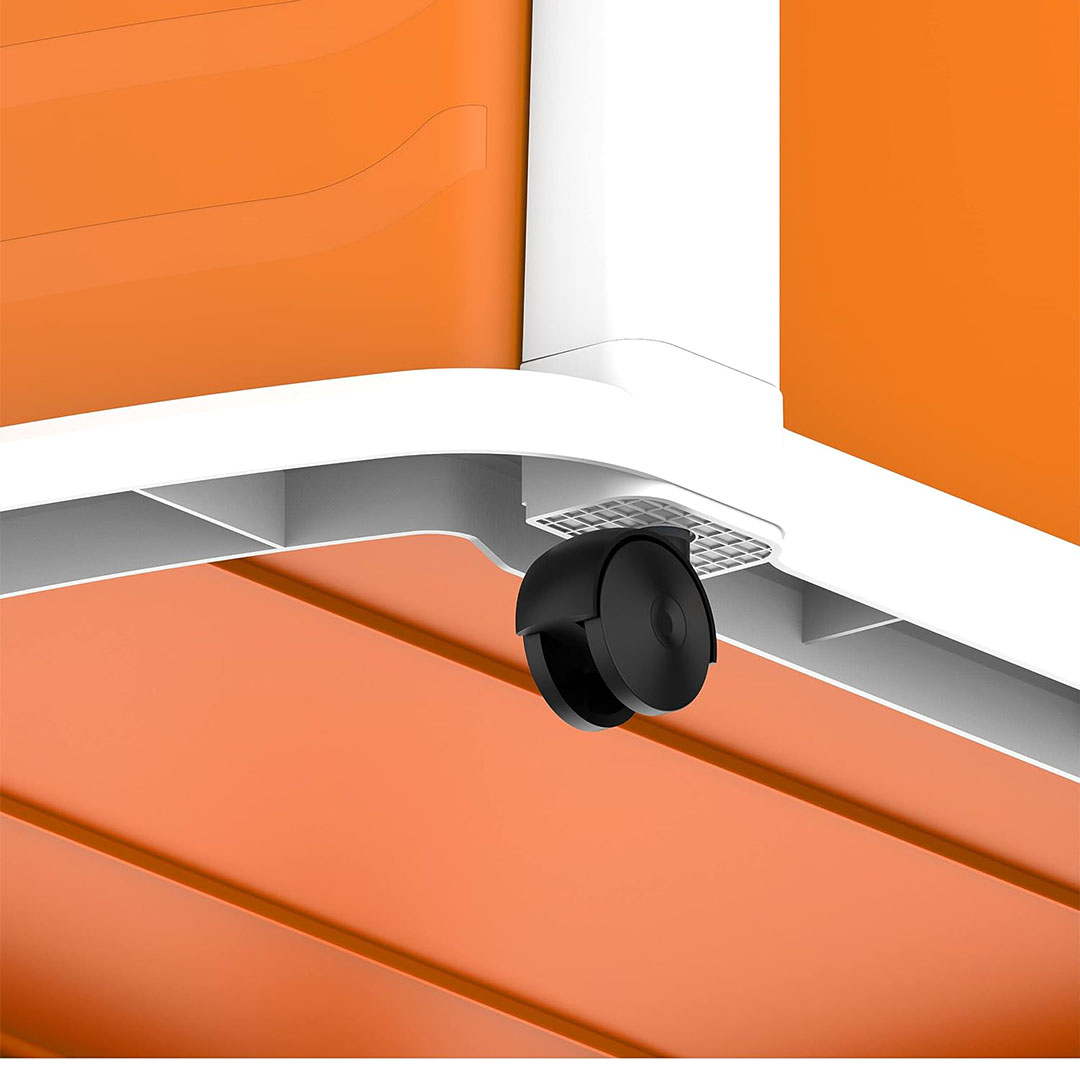 صناديق تخزين بلاستيكية ملونة - 4 قطع - متعددة الالوان