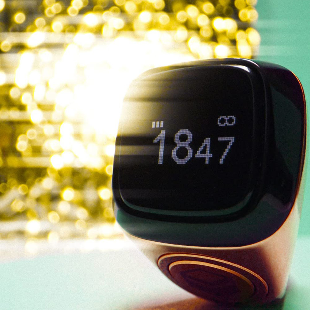 خاتم تسبيح ذكي - ذهبي - 20 ملم