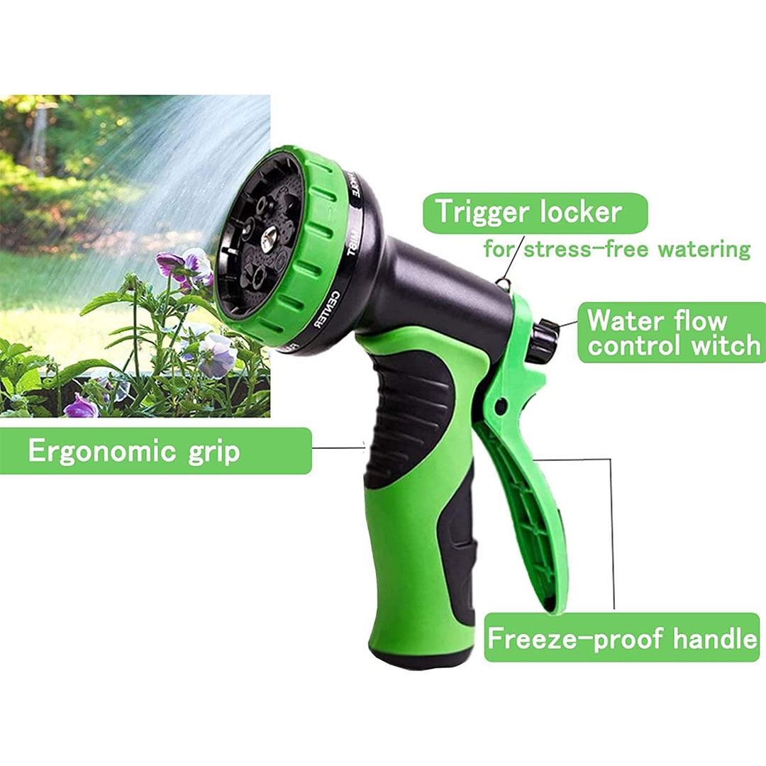 بخاخ خرطوم المياه القابل للتعديل - أسود/أخضر