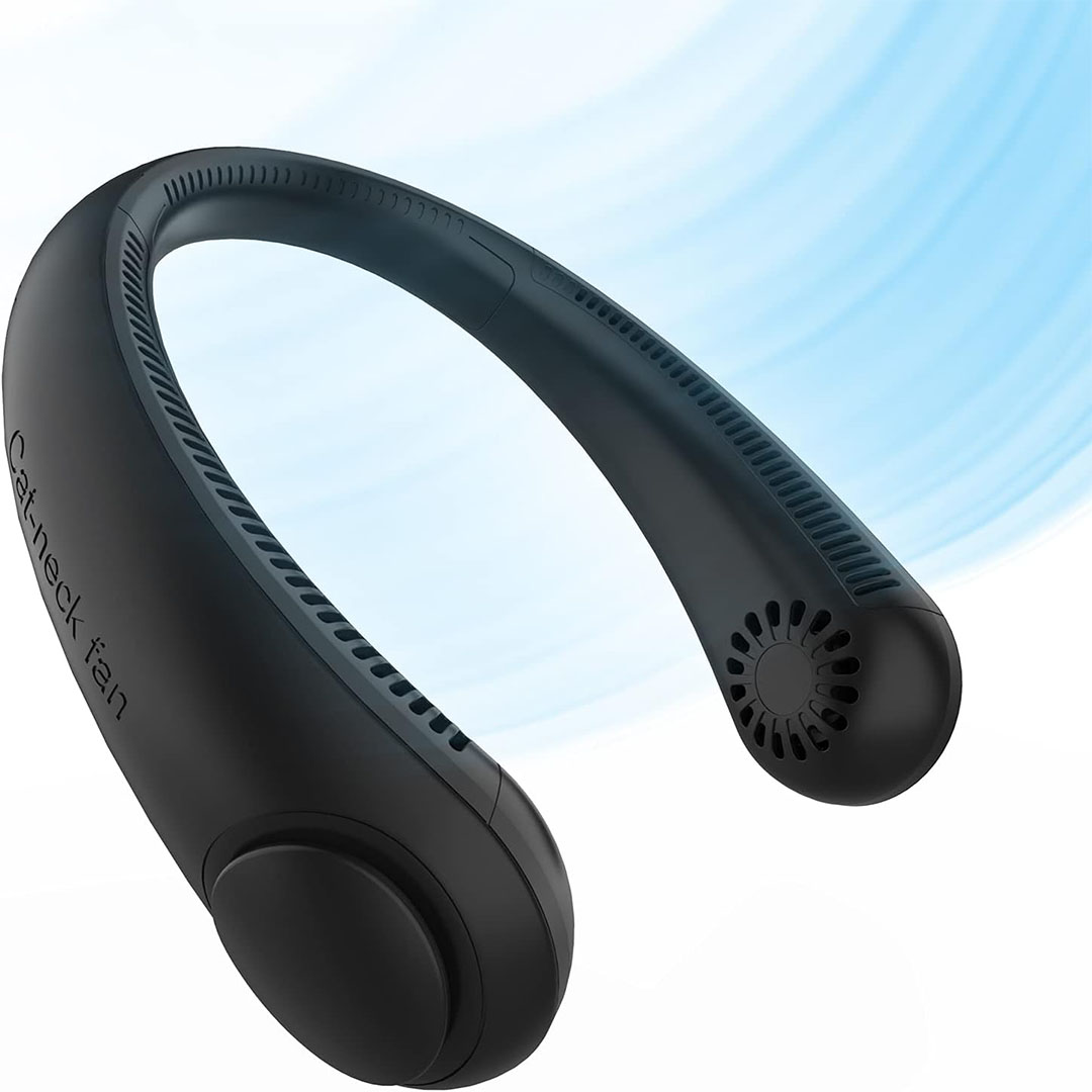 مروحة رقبة شخصية محمولة USB - أسود