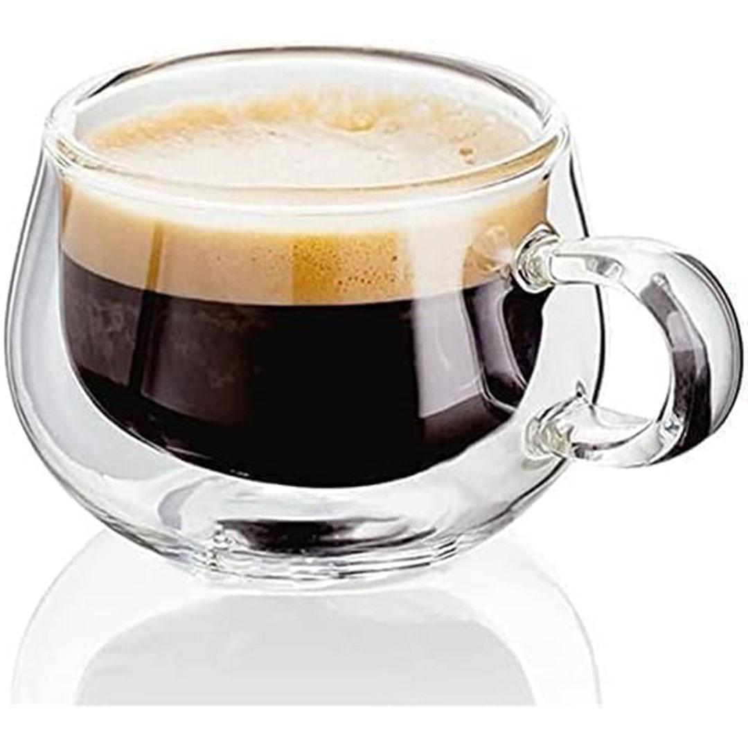 كوب زجاجي مزدوج - 125 مل