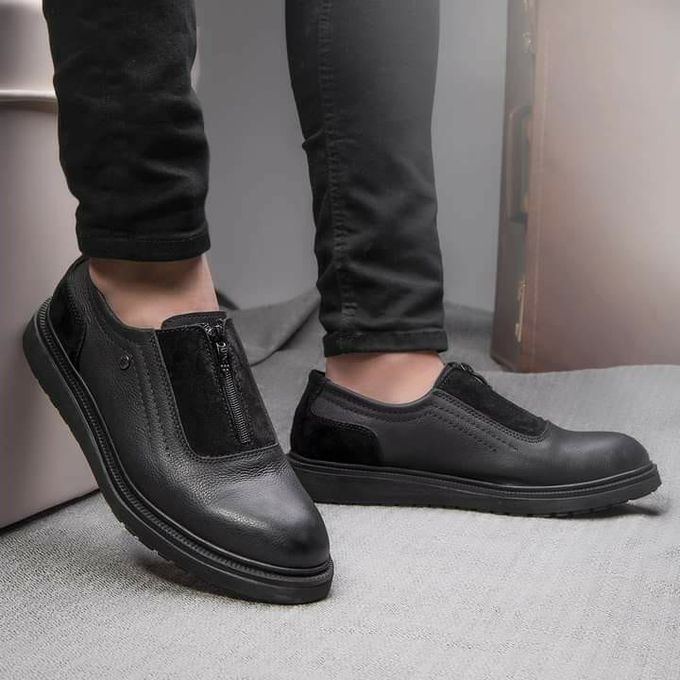 Italiano Men's Casual Shoe with Front Zipper