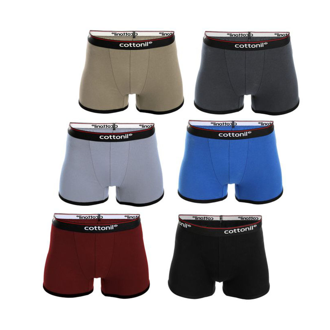 بوكسر رجالى سادة - 6 قطع