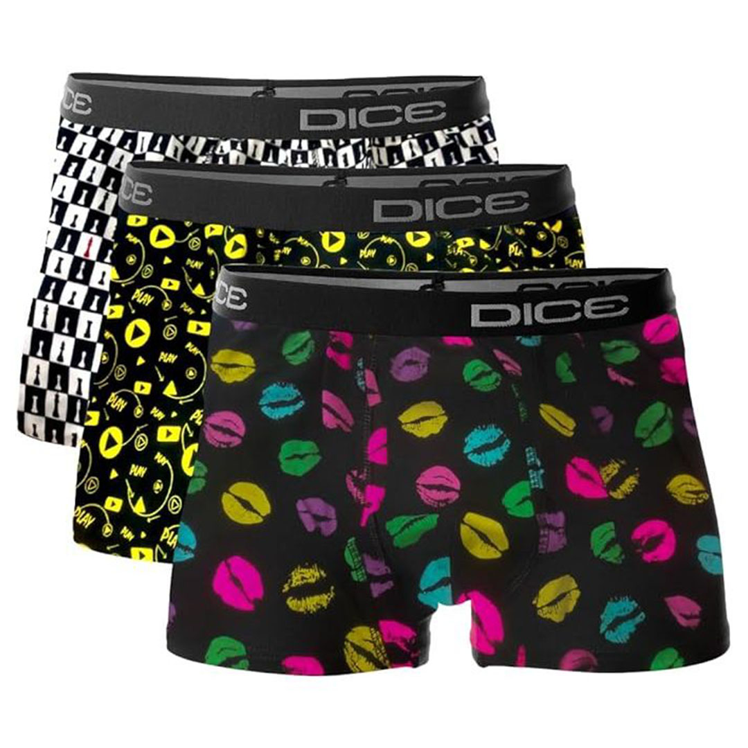 بوكسر مطبوع رجالى - 3 قطع