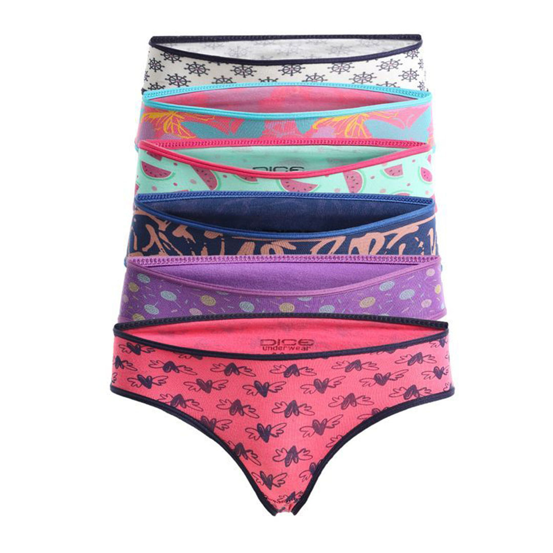 بانتي مطبوع بناتي - 6 قطع