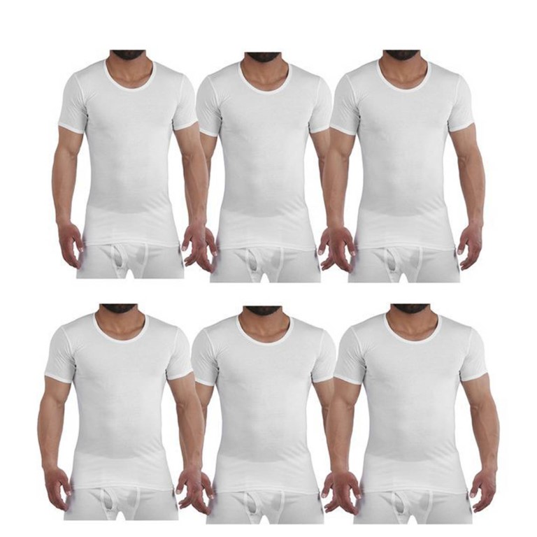 فانلات نص كم رجالي - 6 قطع