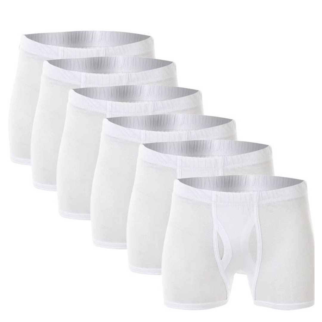 بوكسر رجالي - 6 قطع - أبيض