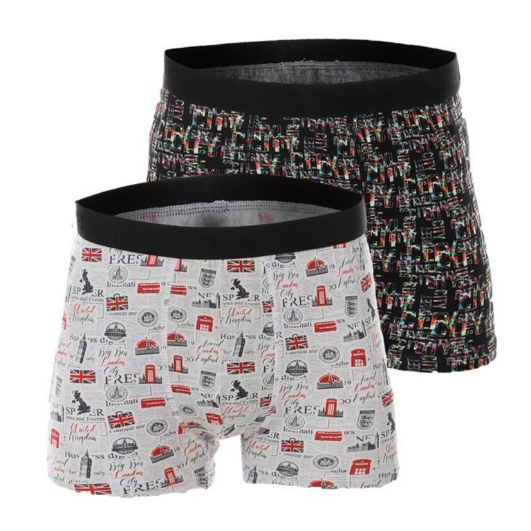 بوكسر مطبوع رجالى - 2 قطعة