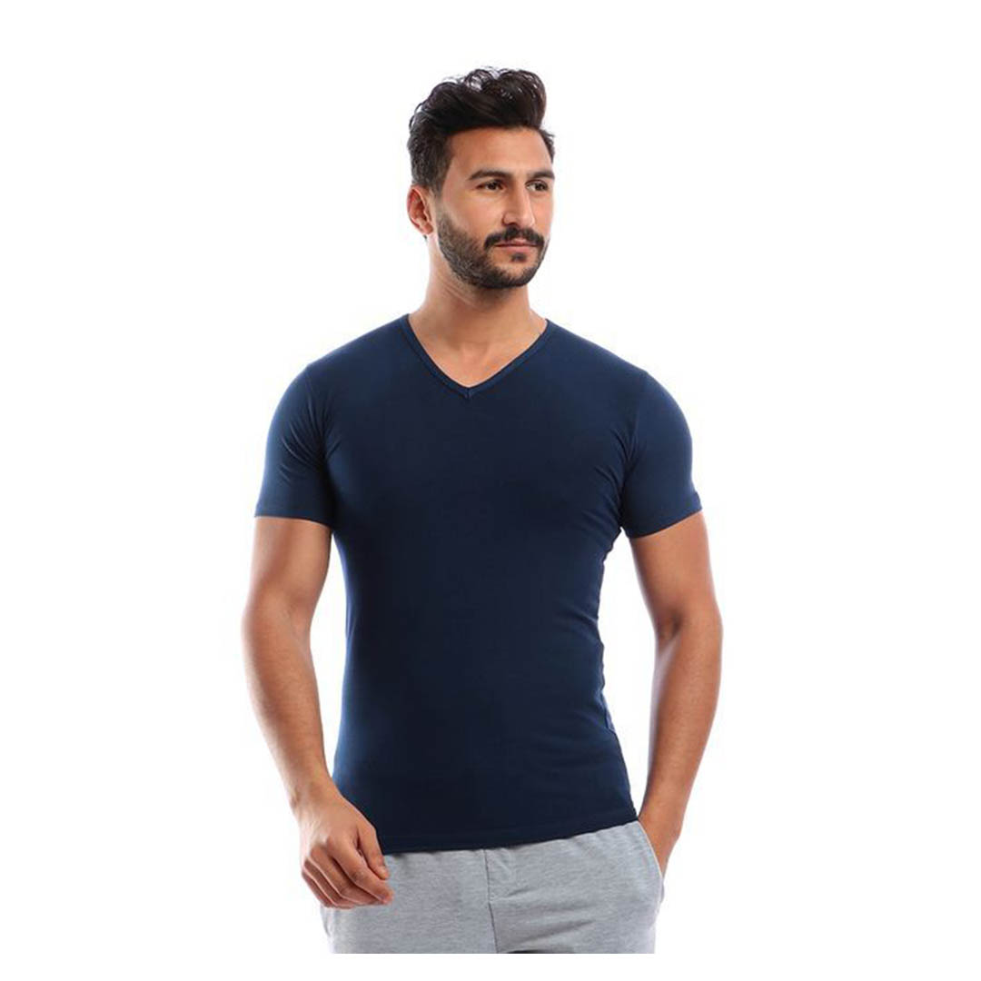 فانلة نص كم استريتش - 4 قطع