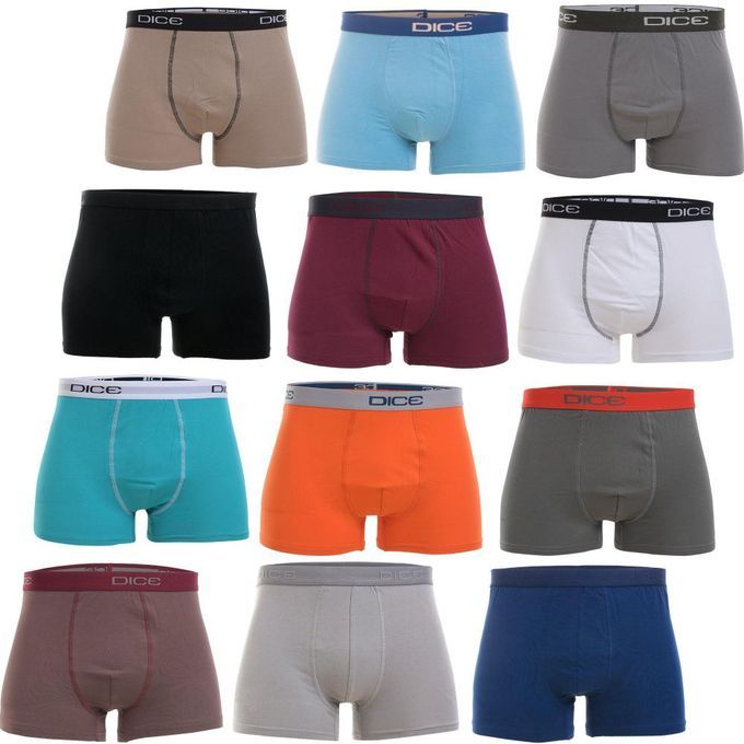 بوكسر رجالي سادة - 12 قطعة