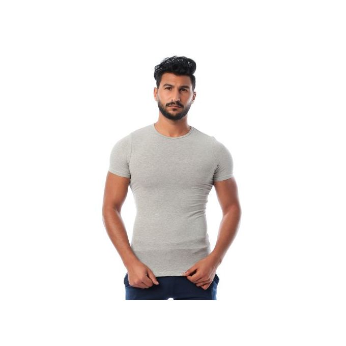 فانلة نص كم رقبه دائريه - 3 قطع