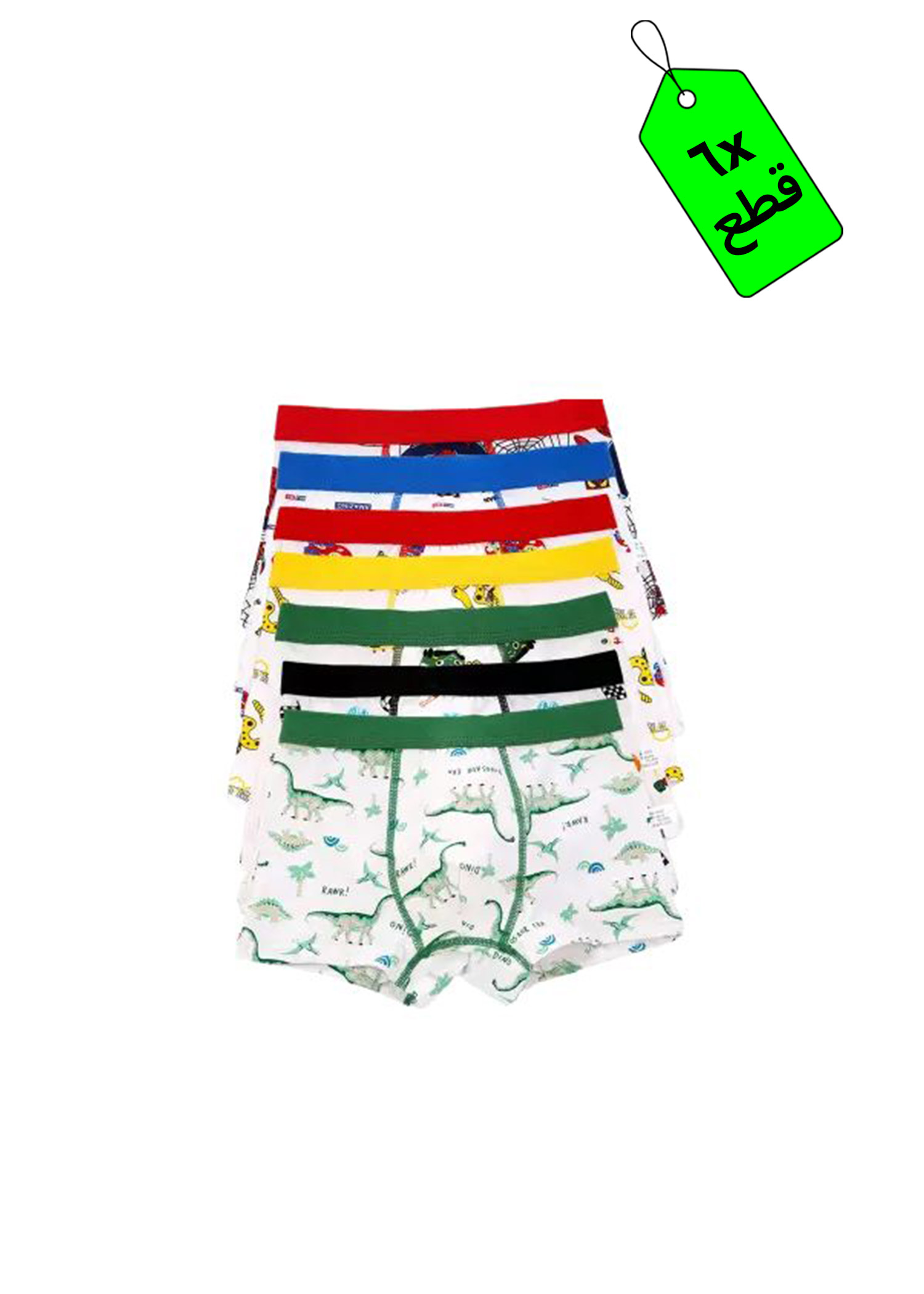 بوكسر مطبوع اولادى - 6 قطع