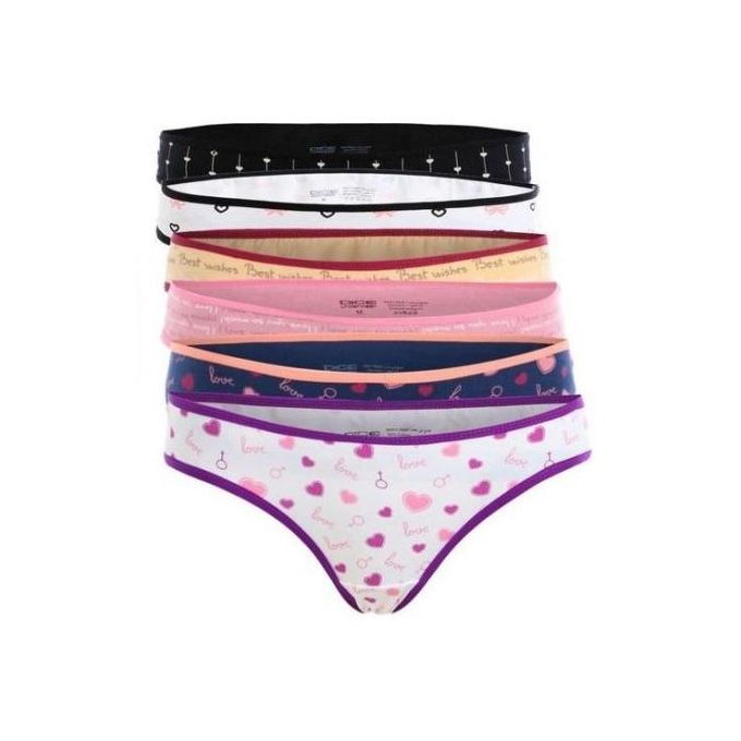 بانتي حريمي مطبوع - 6 قطع