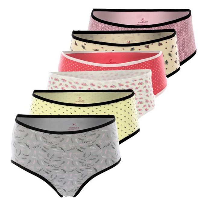 بانتي مطبوع حريمي - 6 قطع