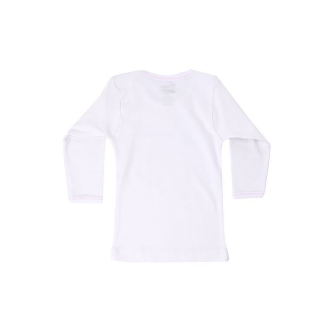 فانلة كم سادة للبيبى - 3 قطع - أبيض