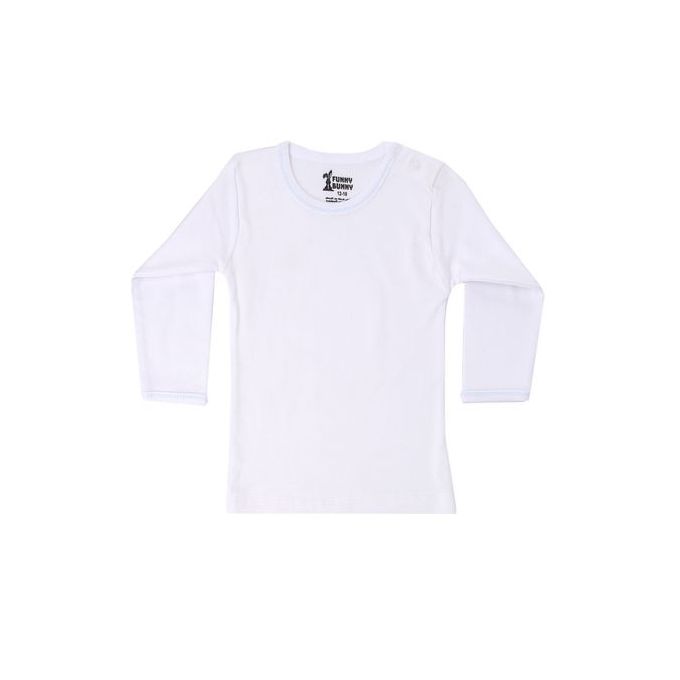 فانله كم طويل للبيبى - 3 قطع - أبيض