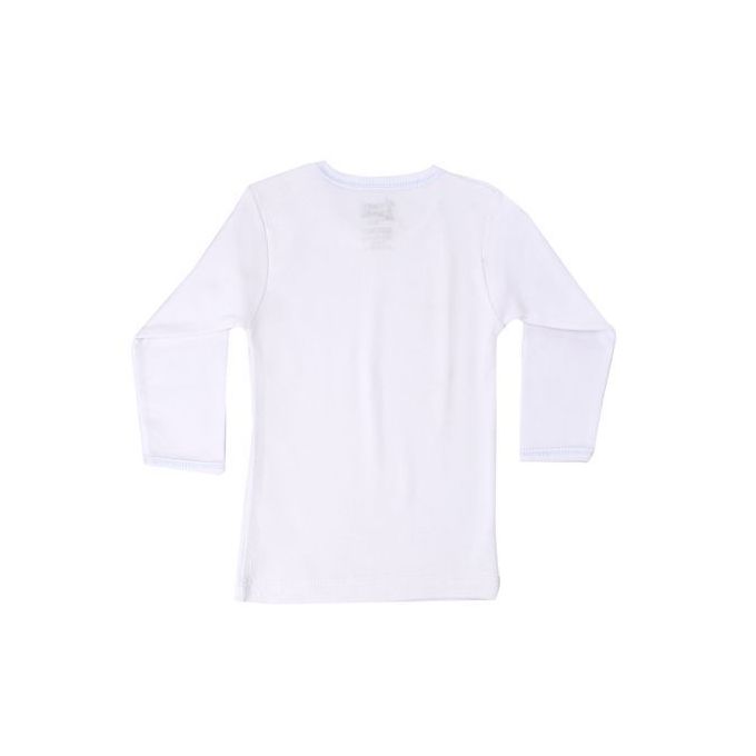 فانله بيبى كم طويل بكباسين - 3 قطع - أبيض