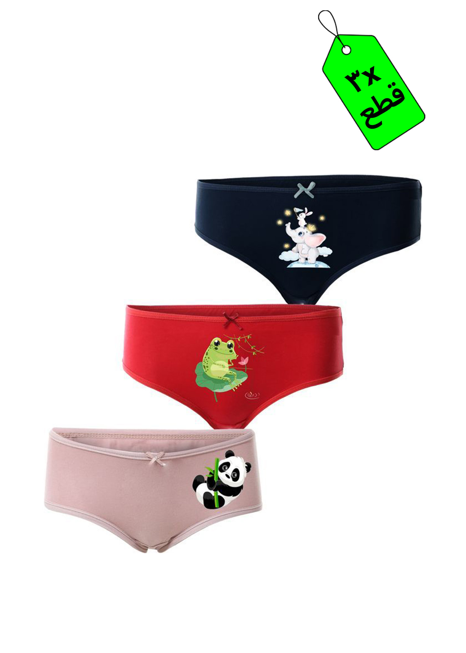 بانتي بناتي الوان مختلفة - 3 قطع