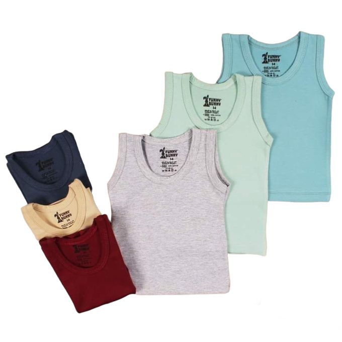 فانلة الوان اولادي 100% قطن - 3 قطع