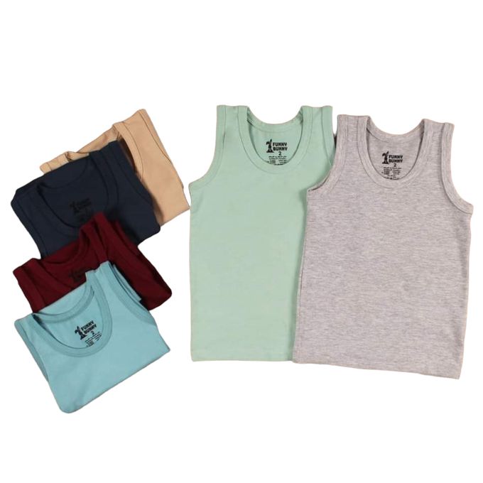 فانلة الوان اولادي 100% قطن - 3 قطع