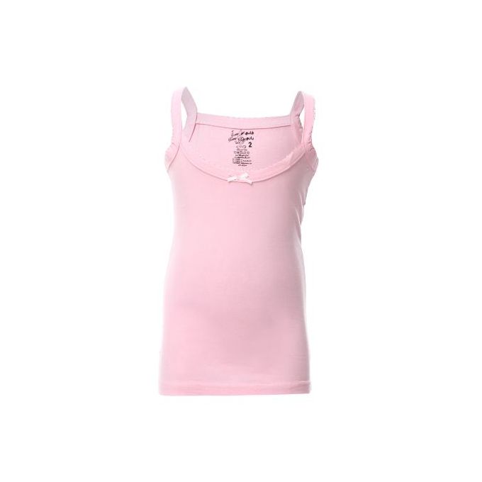 فانلة حمالات رفيعة قطن بناتي - 3 قطع