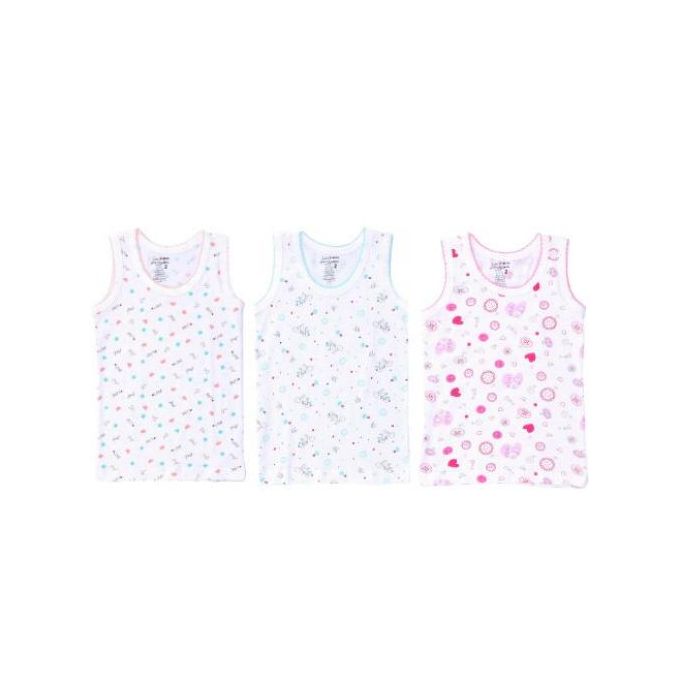 تانك توب بناتي مطبوع - 3 قطع