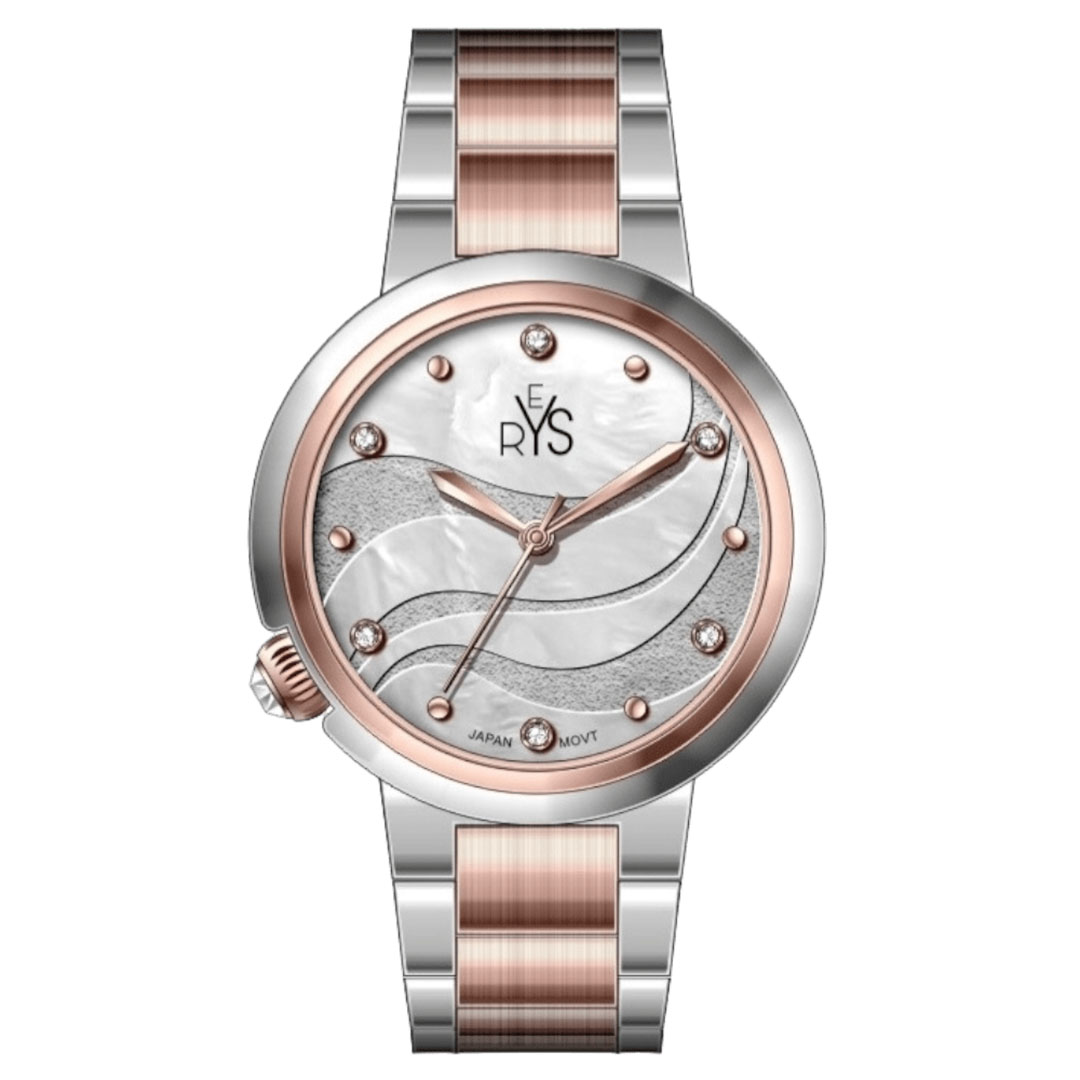 R2021-TRS ساعة كلاسيك حريمي - 32 ملم - فضي/بينك