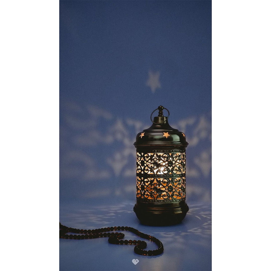 فانوس رمضان كلاسيكي معدني مجوف شمعة فانوس - أسود