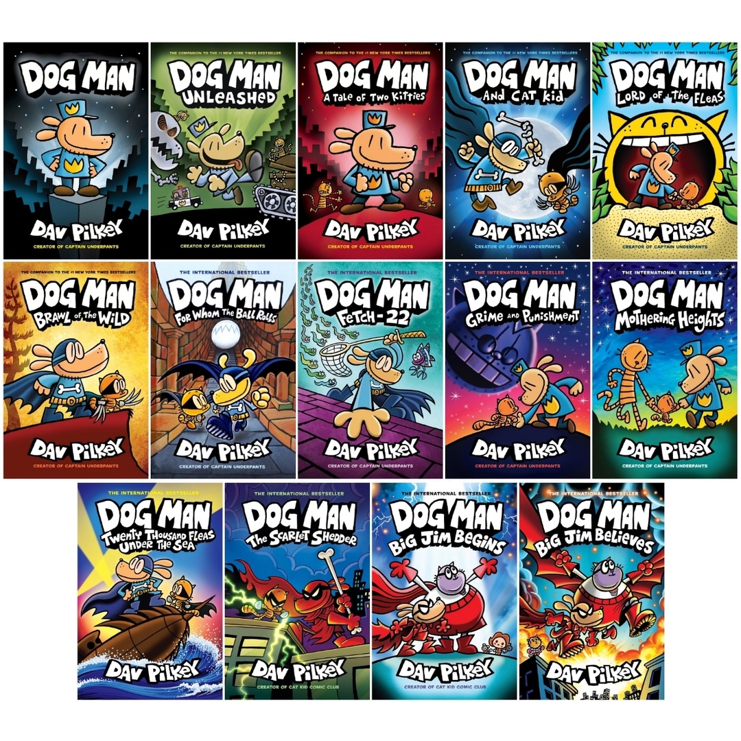 سلسلة Dog Man كاملة - من 1 إلى 14