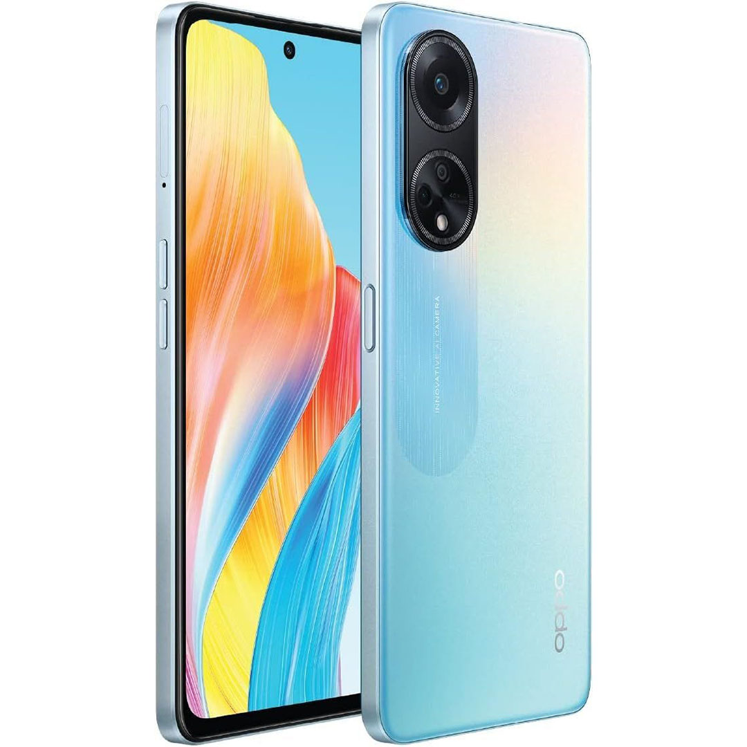 اوبو A98 موبايل - 256/8 جيجا - شريحتين - 5G - أزرق
