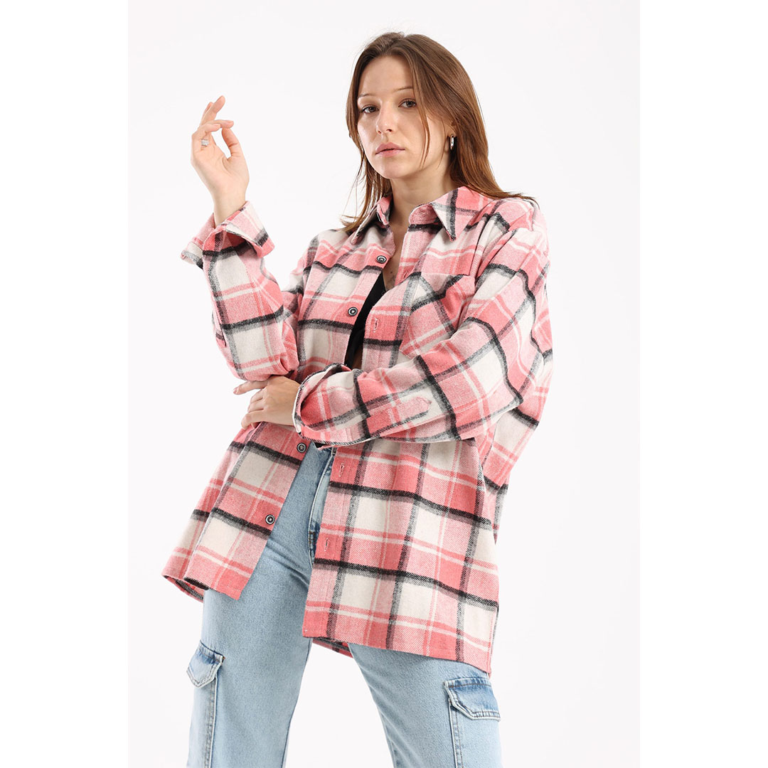 قميص كاجوال حريمي - بينك