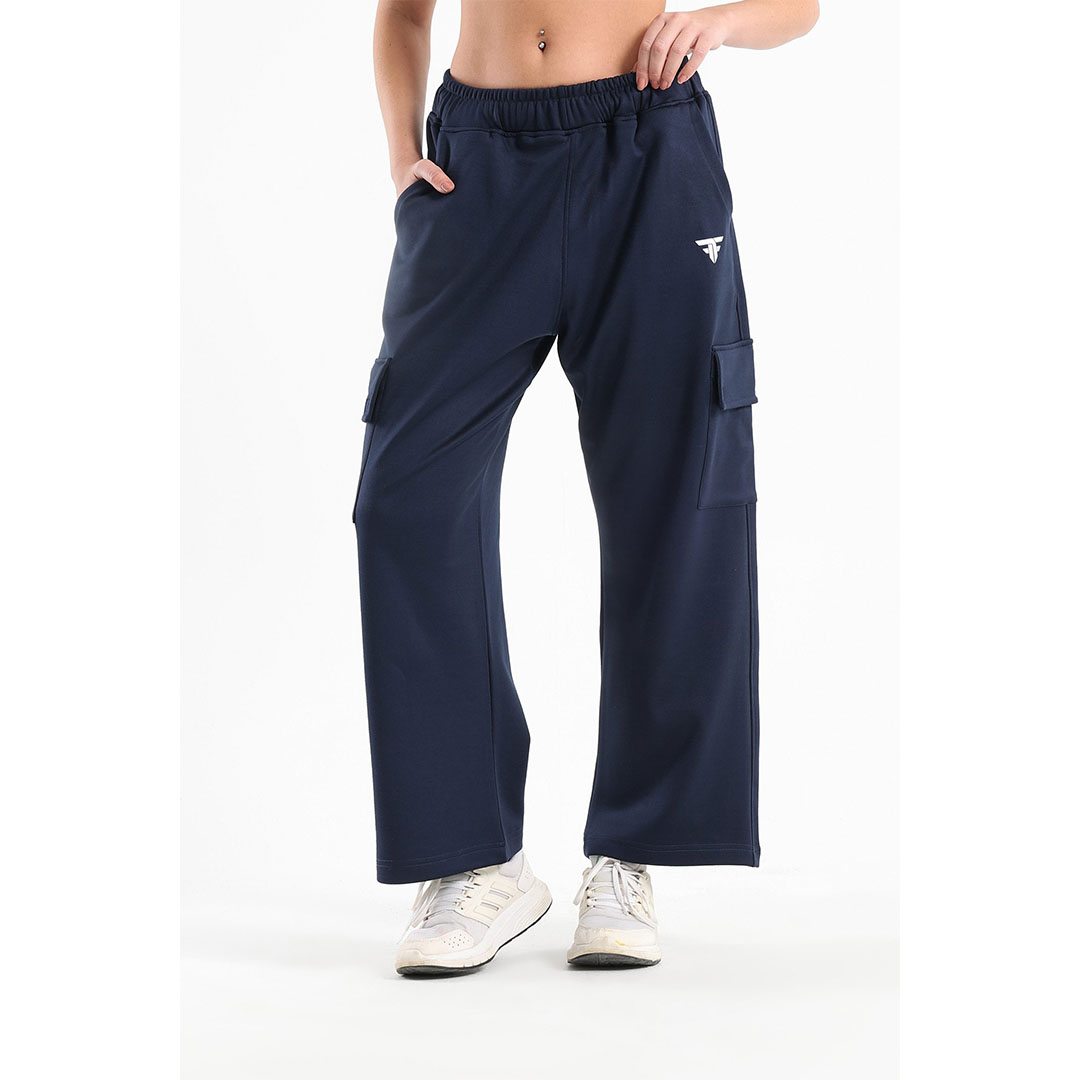 بنطلون كارجو رياضي حريمي - كحلي