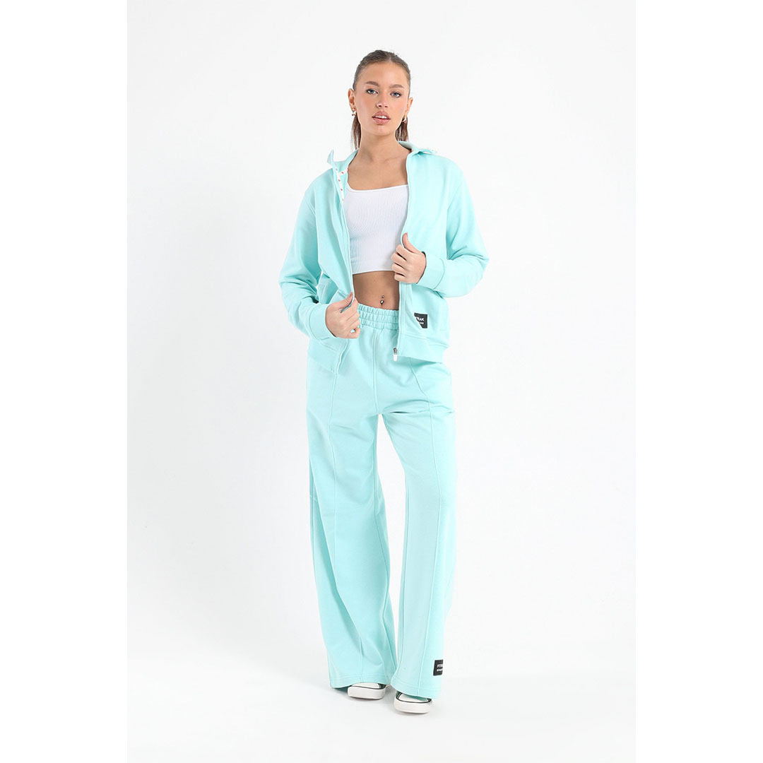 طقم رياضي حريمي - 2 قطعة - تركواز