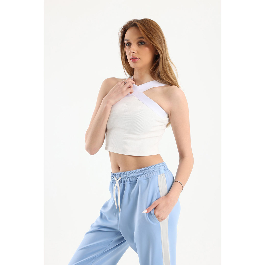 كروب توب كروس حريمي - أبيض