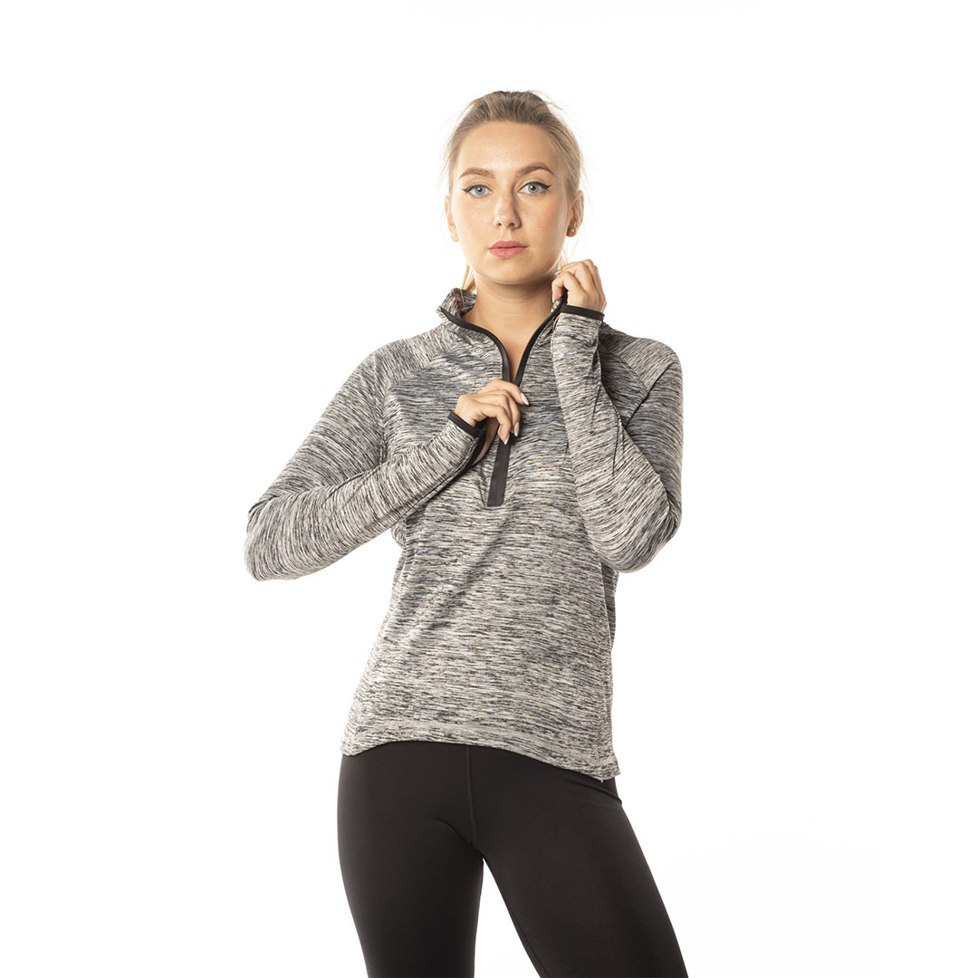 تيشيرت رياضي بكم حريمي - رمادي فاتح