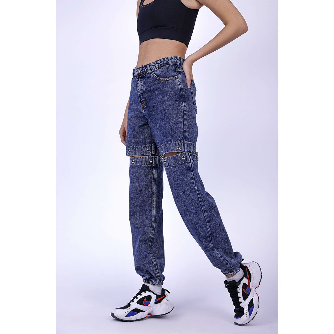 بنطلون جينز حريمي - أزرق غامق