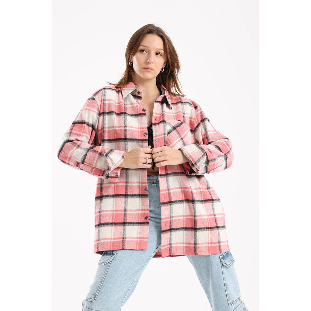 قميص كاجوال حريمي - بينك