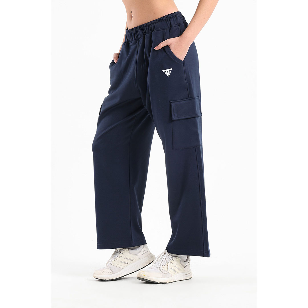 بنطلون كارجو رياضي حريمي - كحلي