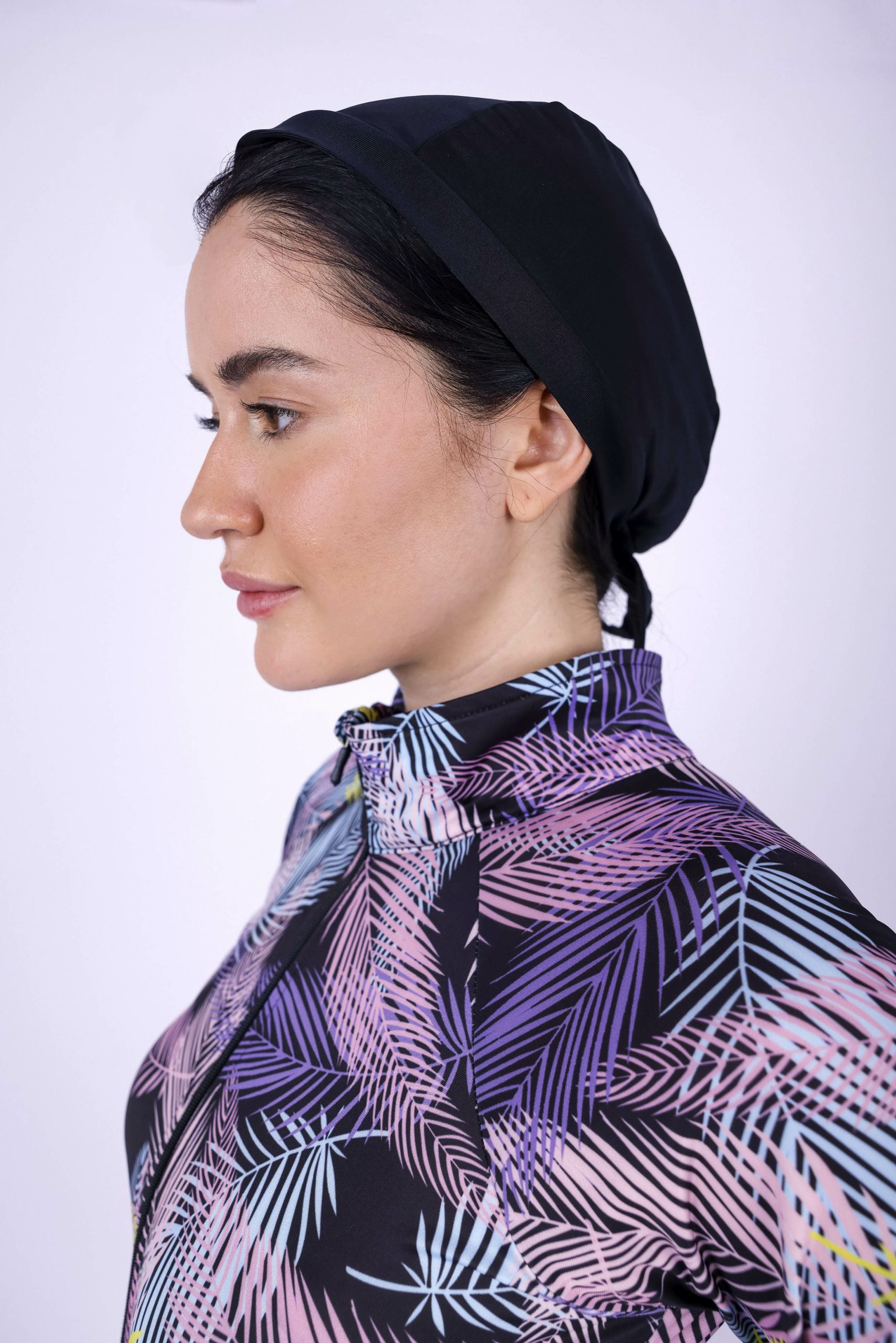 مايوه بالم بوركيني حريمي - 3 قطع - أسود