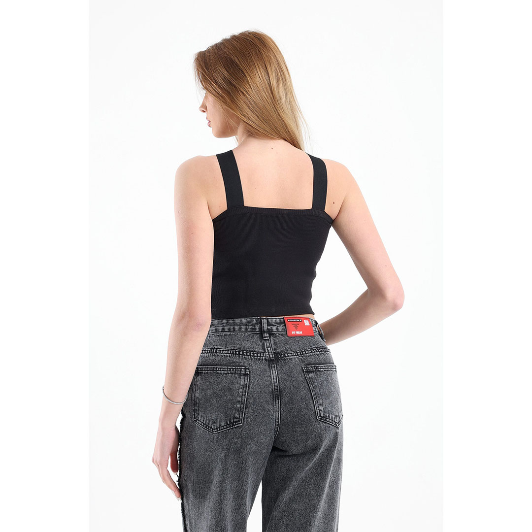 كروب توب كروس حريمي - أسود