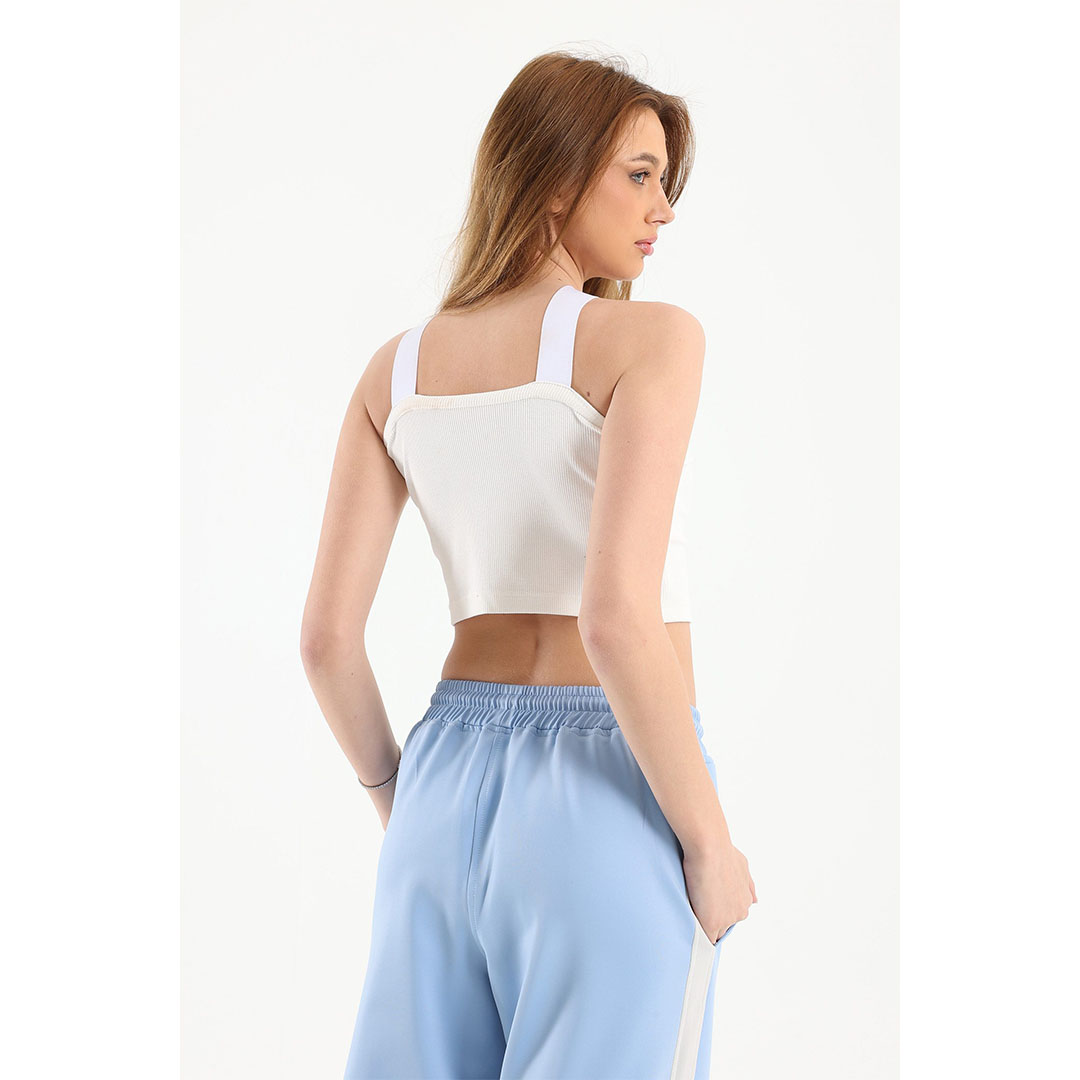 كروب توب كروس حريمي - أبيض