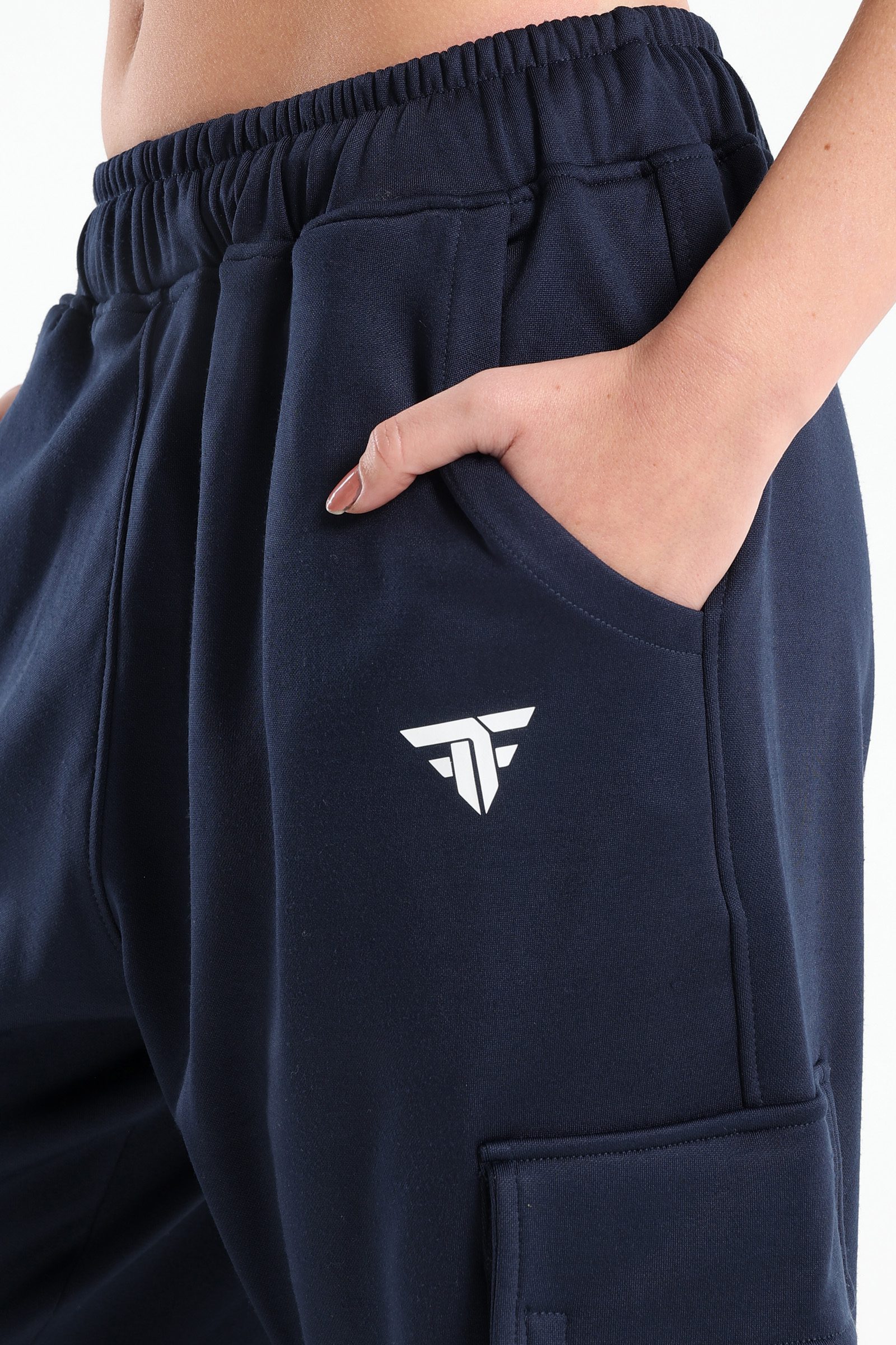 بنطلون كارجو رياضي حريمي - كحلي