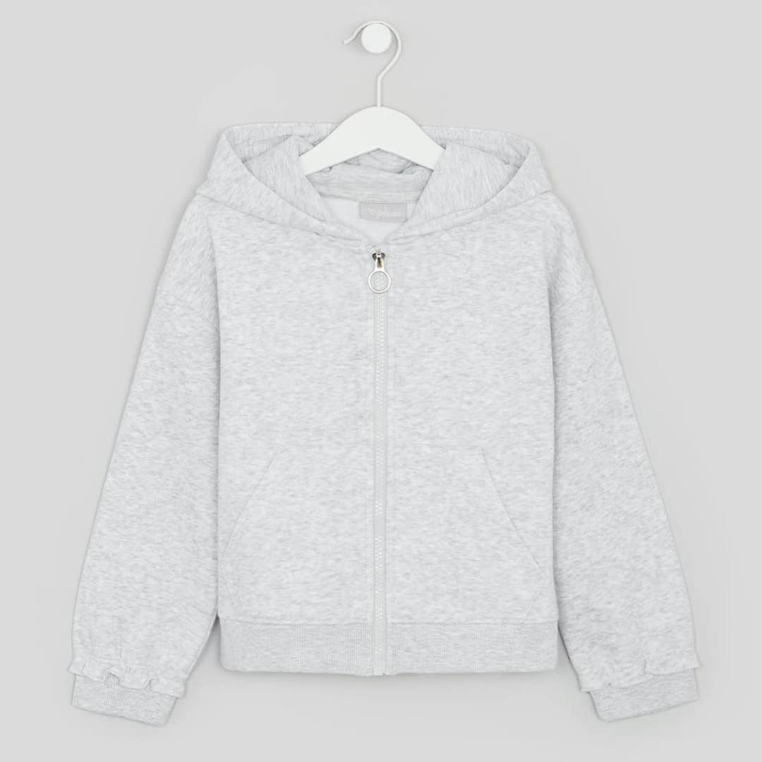 2807197 سويت شيرت بناتي مبطن - رمادي