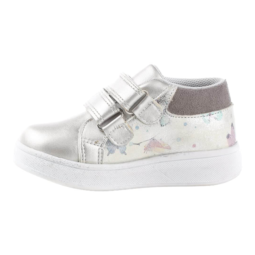 HK1138 جزمة بناتي كاجوال - فضي