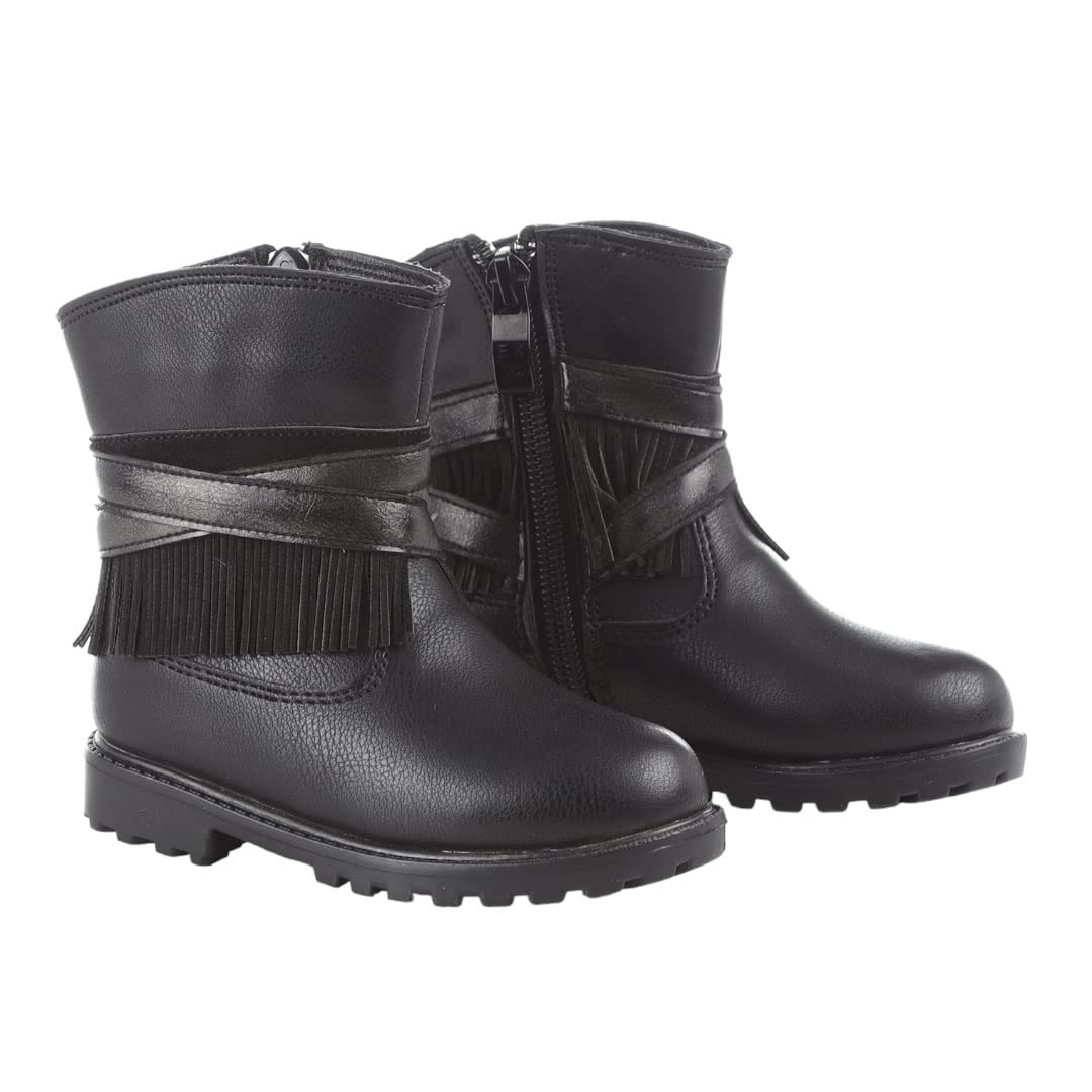 HK1135 هاف بوت بناتي كاجوال - أسود