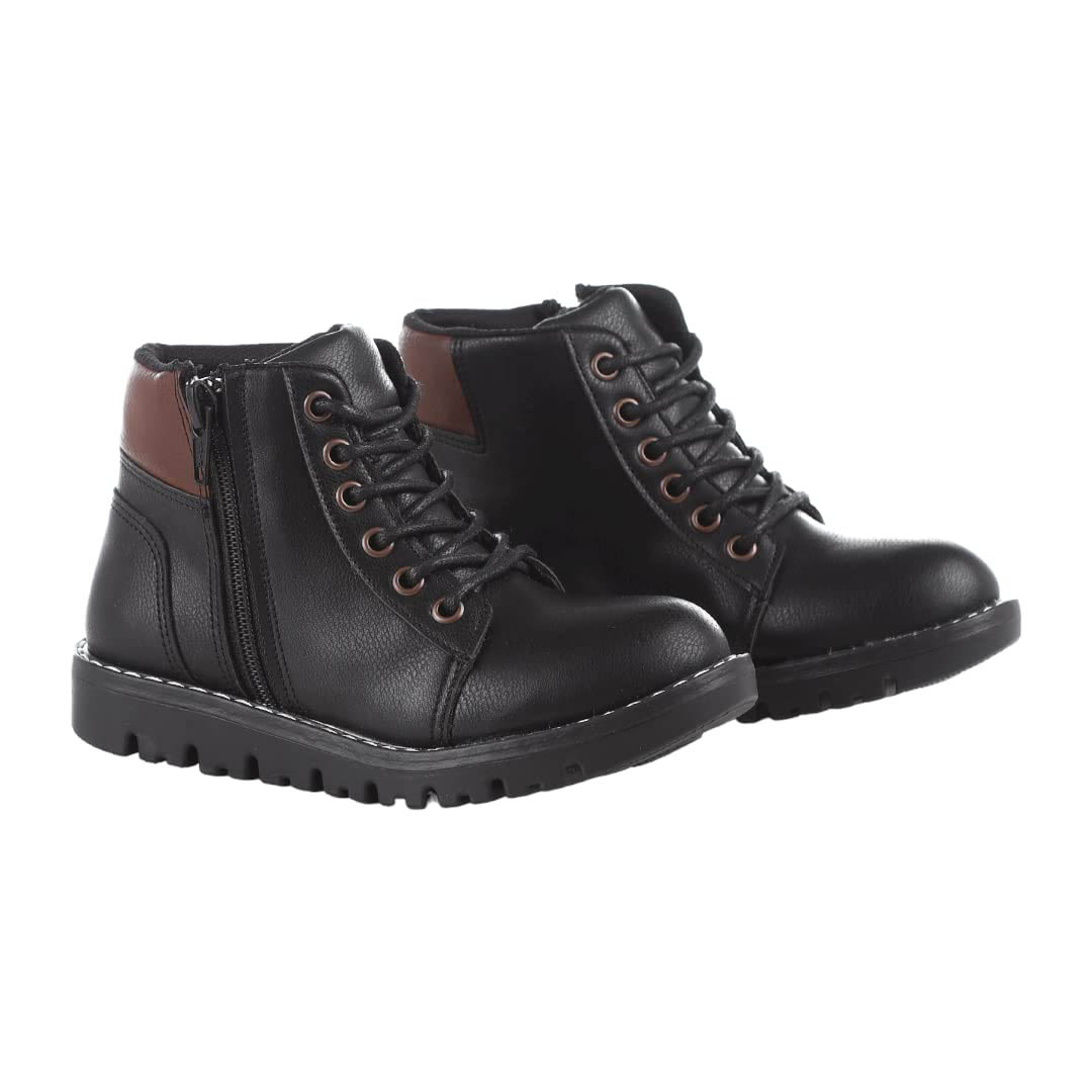 HK2117 هاف بوت أولادي كاجوال - أسود