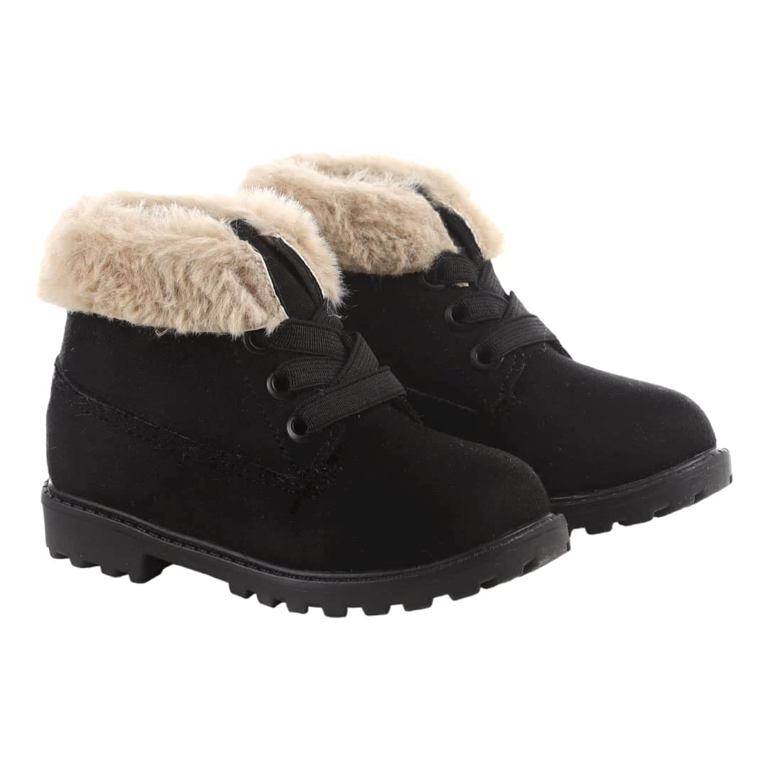 HK1122 هاف بوت بناتي كاجوال - أسود