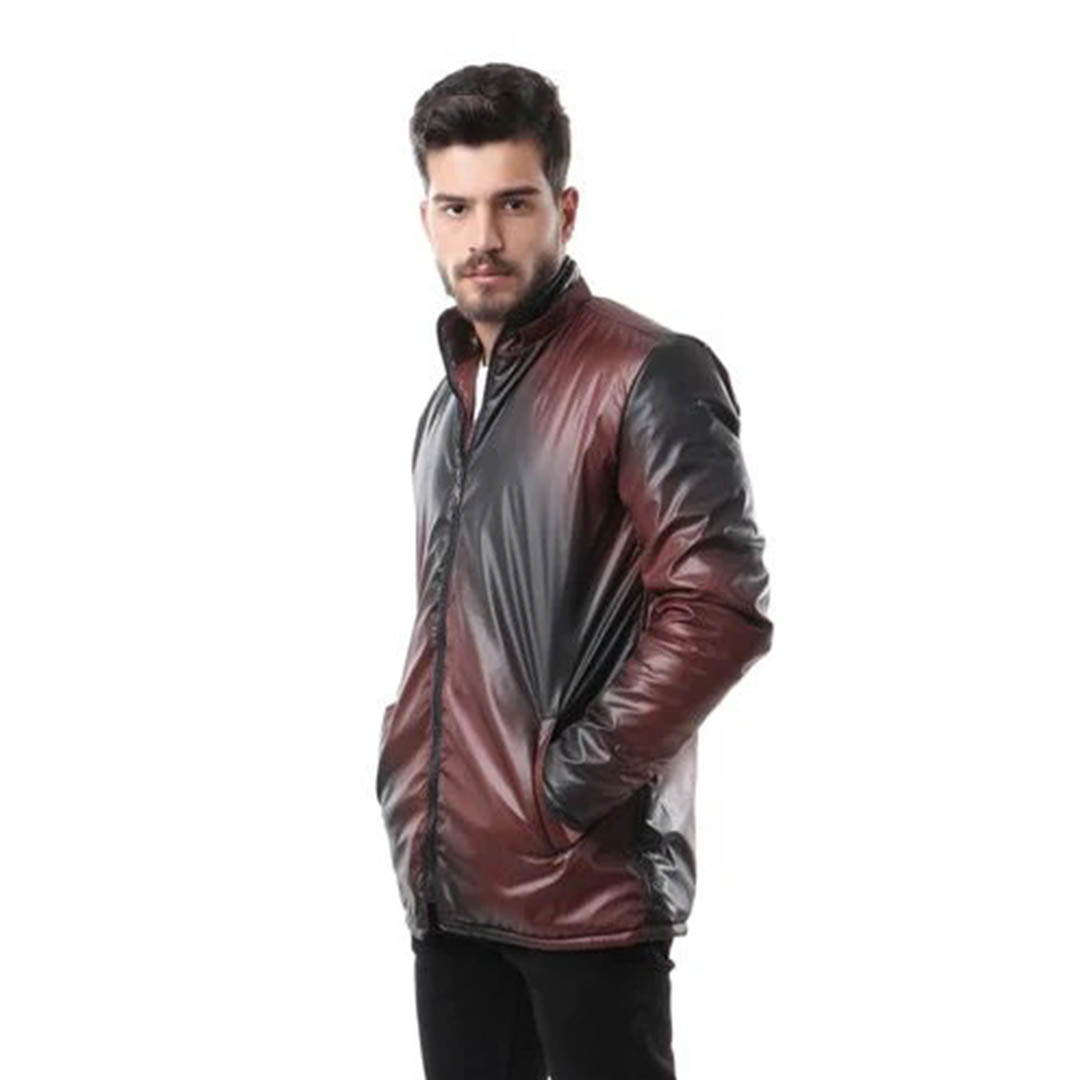 جاكيت رجالي وتر بروف - بني/أسود