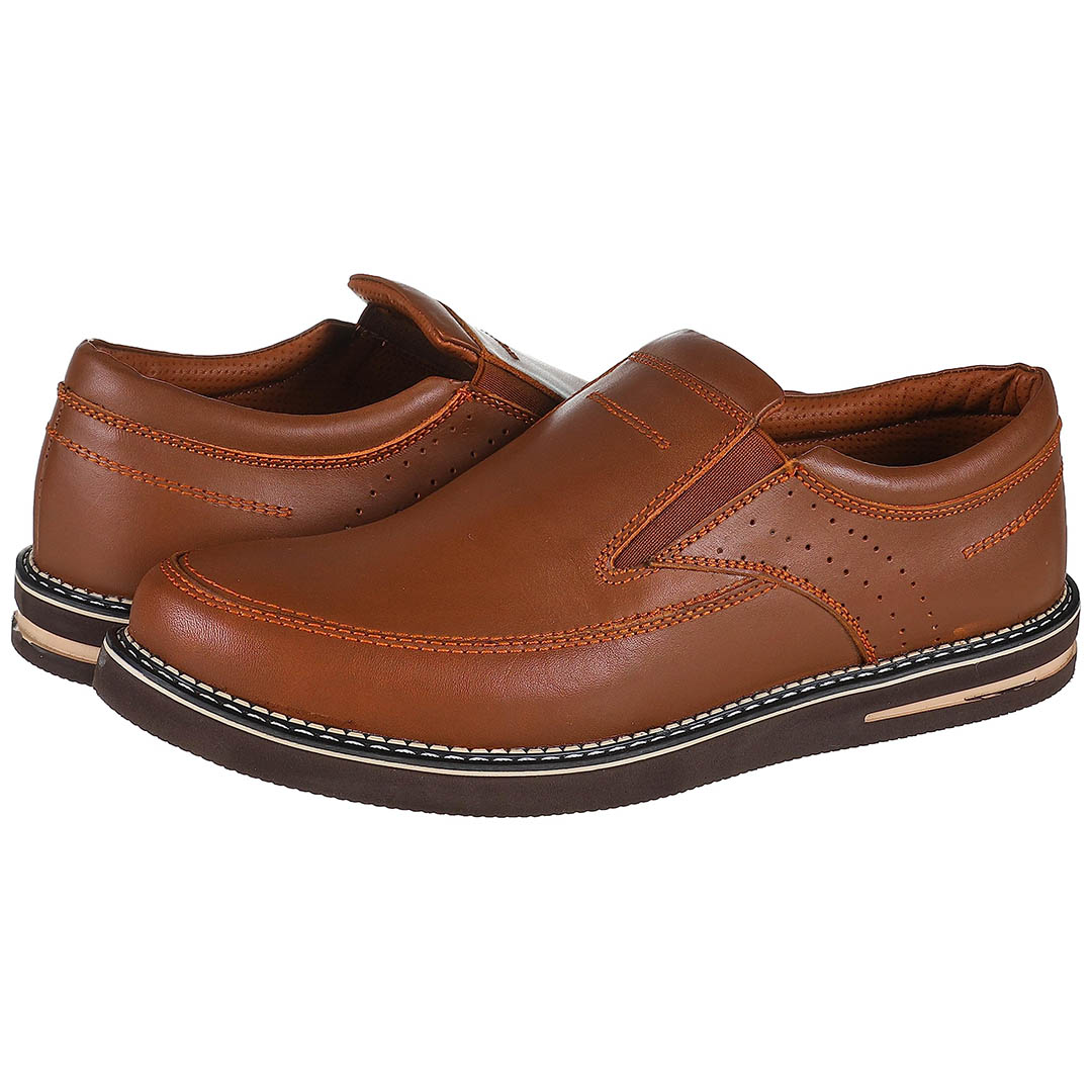 MANS13 جزمة رجالي كاجوال - بني فاتح