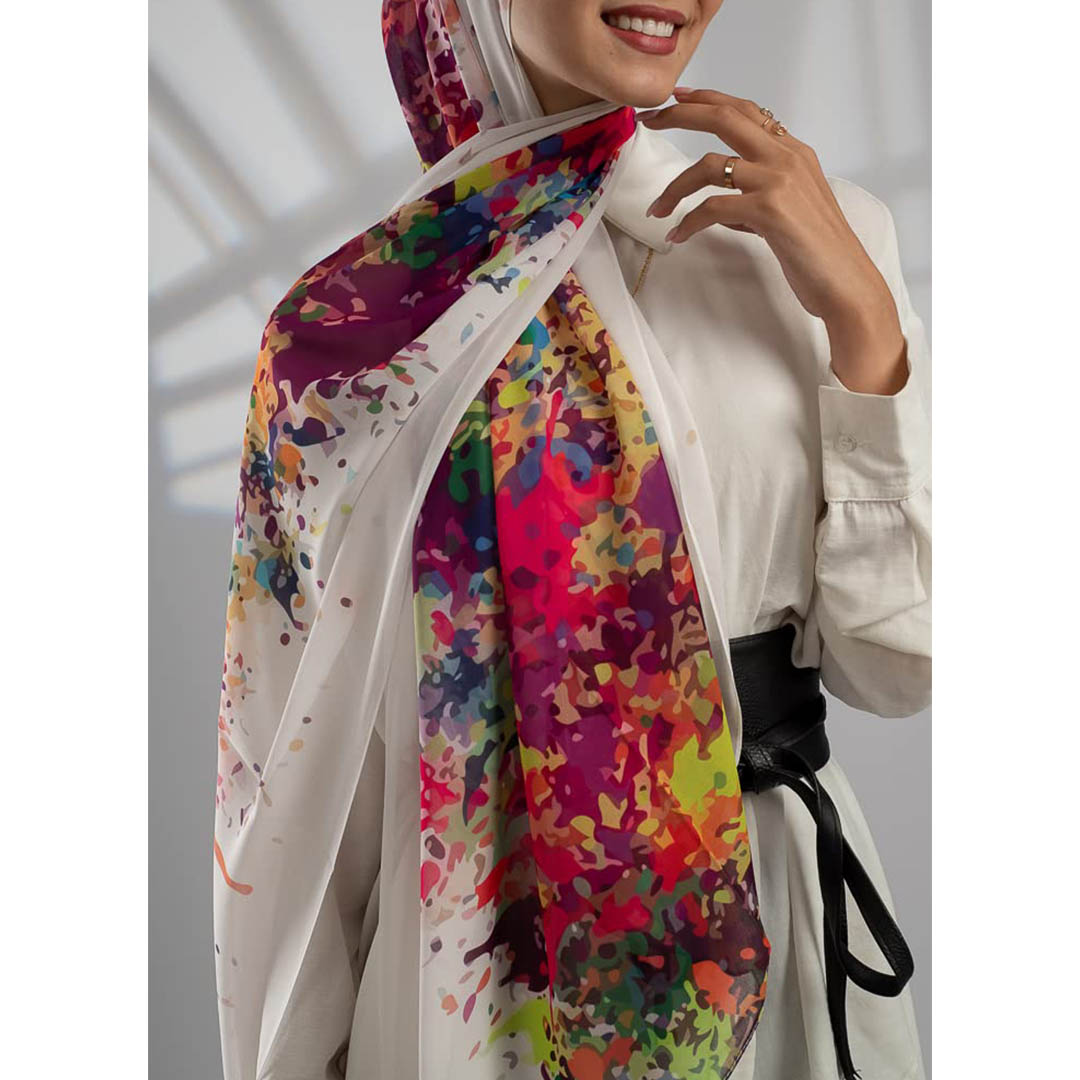 0019 طرحة شيفون حريمي - متعددة الألوان